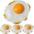 thumbnail image 1 of ColoMX 4pcs modelos de huevos fritos simulados juguetes decorativos juguetes fotográficos de huevo frito decoraciones, 1 of 7