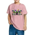thumbnail image 5 of SwiftWear Mardi Gras Tshirts for Kids, Short Sleeve Crew Neck Shirt Cute Gnomes Carnival Party Graphic Tee for Boy Girl Pink Size 4 Years, 5 of 6