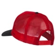 thumbnail image 3 of Happy Columbus Day Embroidered Mesh Cap - Black Red OSFM, 3 of 5
