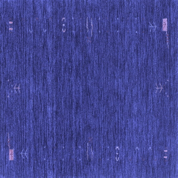 Ahgly Company Machine Washable Indoor Square Abstract Blue Contemporary Area Rugs, 7' Square