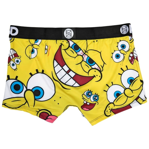 SpongeBob SquarePants Faces PSD Microfiber Blend Boy Shorts Underwear-XLarge