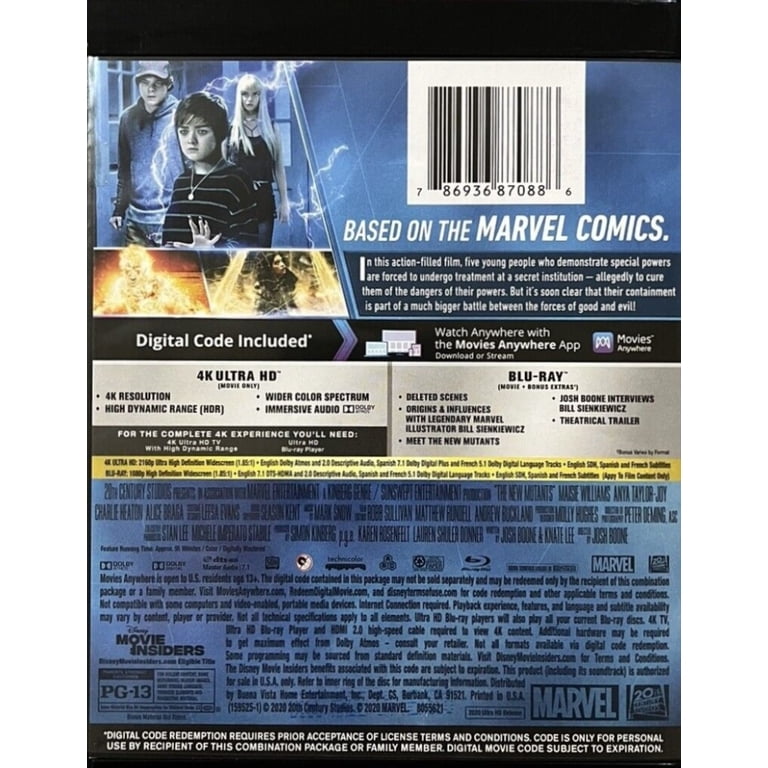 20th Century Fox's The New Mutants - 4K Ultra HD, Blu-ray Set with