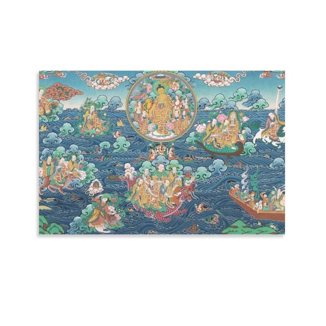 Póster de Bodhisattva Thangka tibetano, impresión artística, foto, arte, pintura, lienzo, póster decorativo para el hogar, dormitorio, decoración moderna, carteles, regalos, 20 x 30 pulgadas (50 x 75