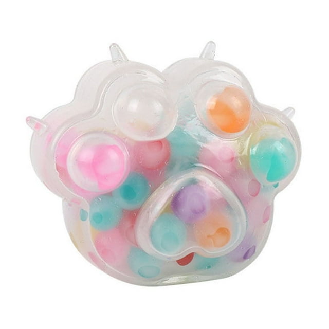 Cat Paw Stress Relief Squeeze Toy, Soft Rubber Fidget for Anxiety Management, Portable Design for Office, Home, or Travel