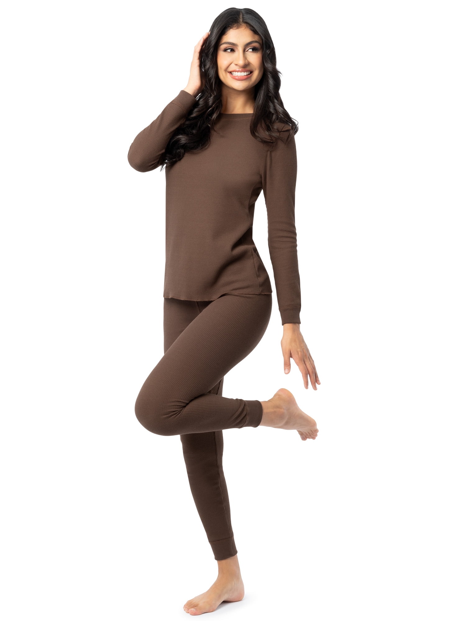 Fruit of the Loom Women's Recycled Waffle Thermal Top, Sizes XS-XXL