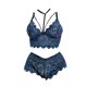 thumbnail image 3 of Gibobby Conjuntos de bragas de encaje Conjunto de lencería de 2 piezas de talla grande para mujer con sujetador de tiras y bragas(Azul, G), 3 of 5