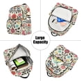 thumbnail image 5 of FORMRS Mini Backpack Purse for Women Travel Daypack Casual Shoulder Bag, Beige Red Floral, 5 of 7