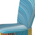 thumbnail image 3 of Designart "Fractal Blue And Orange Junction" Upholstered Modern Accent Chair and Arm Chair, 3 of 5