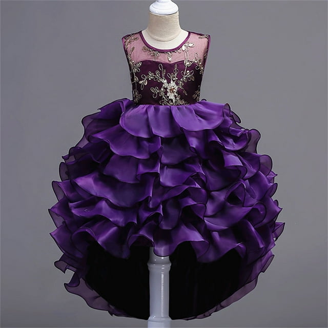 Landzoo One Robe à Paillettes pour Enfants Filles Bébé Printemps Été Vêtements Formels Mignons Robes à Nœud pour Fête Robe Douce Décontractée pour Enfants