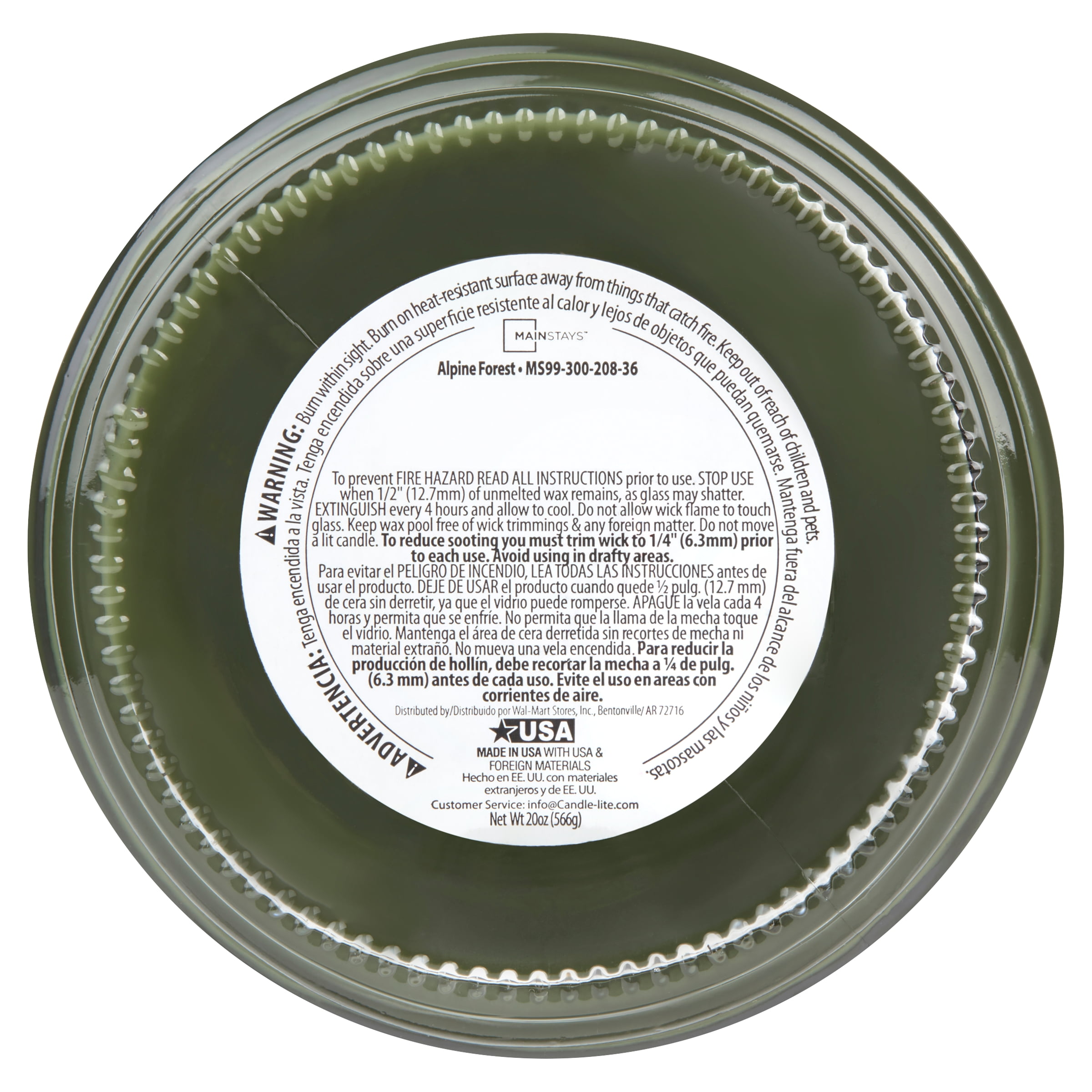 (2 pack) Mainstays Alpine Forest Single-Wick Scented Glass Jar Candle, 20 oz