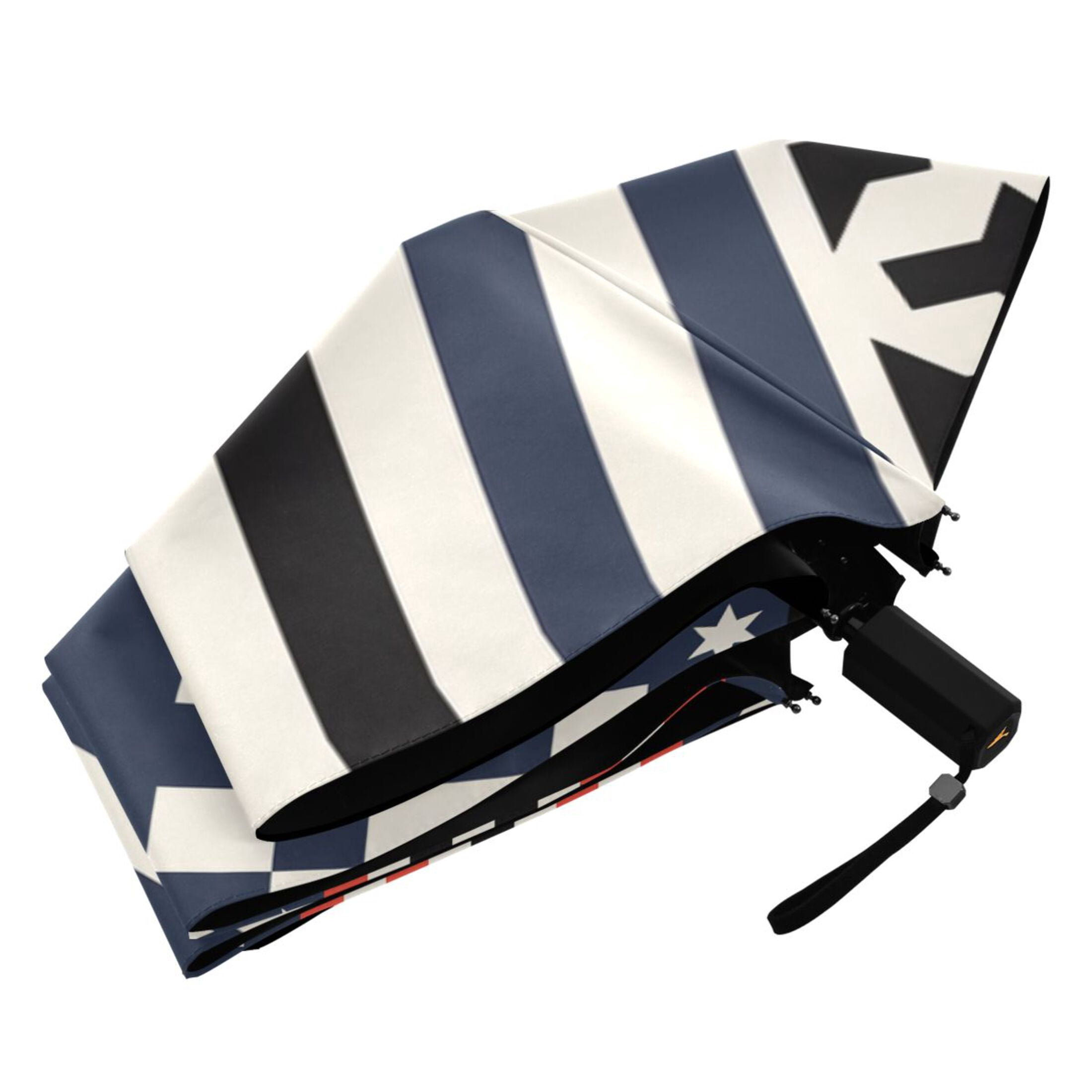 Usa Flag Stripes and Stars Compact Sun Umbrella Windproof Travel Umbrellas for Rain Strong Portable UV Protection