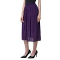 thumbnail image 3 of Rayon Womens Skirts Gauze High Waist Skirt for Women Solid Midi Skirt for Ladies Long Knee Length Girls Fashion Online By Oussum, 3 of 6