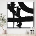thumbnail image 3 of Black & White Crossing Paths I - Modern & Contemporary Framed Canvas, 3 of 3