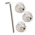 thumbnail image 2 of 4Pcs Metal Guitar Knobs Allen Key Set Volume Tone Control Knobs Guitar Tone Control Buttons Electric Guitar Parts, for Jazz and Bass Guitars Silver, 2 of 9