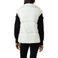 thumbnail image 3 of INSPIRE CHIC Women's Puffer Vest Stand Collar Sleeveless Winter Lightweight Vests Warm Padded Jacket Coat L White, 3 of 6