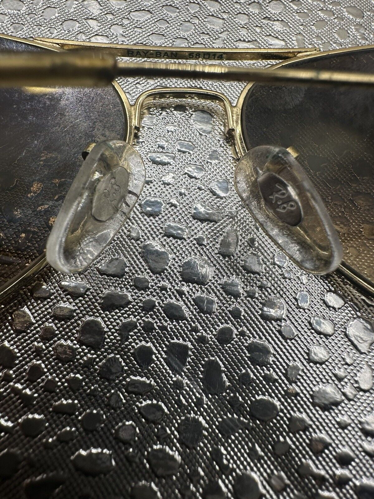 Vintage Ray Ban 58014 Gold Tone Aviator Sunglasses with Case - Walmart.com