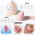 thumbnail image 2 of Set de esponjas de maquillaje Leeshine 4 Beauty Blend con soporte, color rosa, 2 of 6