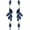Blue Gold, variant on Cubic Zirconia Bridal Earrings - Sterling Silver Marquise Crystal Zircon Rhinestone CZ Cluster Floral Leaf Dangle Drop Earrings for Women Wedding Party Prom Bride Bridesmaids Jewelry[v1547]