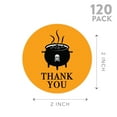 thumbnail image 5 of Koyal Wholesale Halloween Thank You Stickers 2 Inch Round 120 Bulk Pk Cauldron Labels For Halloween Party Favors, 5 of 5