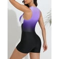 thumbnail image 5 of Charmo Sleeveless One Piece Swimwear for Womens Zipper Boyleg Bath Suit, 5 of 5