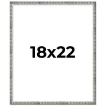 18x22 Frame Silver Grey Distressed Solid Wood Picture Frame | 0.75 Inch Moulding Width | Interior