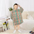 thumbnail image 6 of FORMRS Wearable Blanket Hoodie with Sleeves for Kids Cozy Flannel Sweatshirt, Red Green Tartan Pattern, 6 of 7