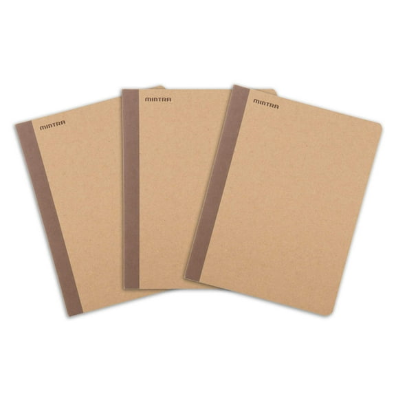 100% Recycled Kraft Composition Book (3 Pack) - Plain - 7.5in x 9.75in (07099)