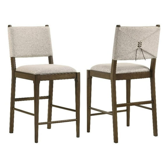 Ottowa Upholstered Counter Side Chair Brown (Set of 2)