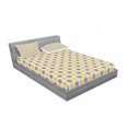 thumbnail image 3 of Flower Bedding Set with Sheet & Covers, Doodle Style Arrangement with Bicolor Petals Simplistic Nature Growth, Printed Bedroom Decor 2 Shams, 4 Sizes, Earth Yellow and Grey, by Ambesonne, 3 of 3