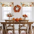 thumbnail image 5 of Fall Squirrel Valances for Windows, 54 x 18in, Pumpkin Sunflower Leaf Farmhouse Thanksgiving Rod Pocket Kitchen Valance Curtain Light Filtering Window Treatments for Living Room Bedroom, 1 Panel, 5 of 7