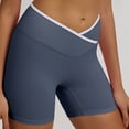 thumbnail image 7 of Biker Shorts for Women Cross Waist Yoga Workout Spandex Shorts Tummy Control Soft Athletic Running Gym Shorts, 7 of 7
