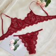 thumbnail image 3 of Levmjia Women's Lingerie 3-Piece Set Lace Backless Adjustable Straps Push Up Bra Panty Set Sleep Date Night Comfortable Breathable Everyday Wear, 3 of 3