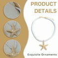 thumbnail image 3 of DESIGNICE Shell Necklace Sparkling Shine Starfish Necklace Ocean Vibe Boho Necklaces for Women Gold, 3 of 7