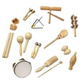 thumbnail image 1 of MERIGLARE 13 Pieces Baby Musical Instrument Toy Set Castanet Sand Hammer Wooden Rattle, 1 of 6