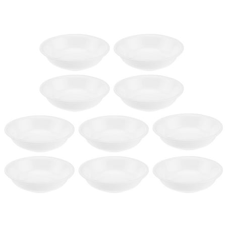 

10pcs White Plastic Sauce Dishes Food Dipping Bowls Break-resistant Seasoning Dish Saucer Appetizer Plates