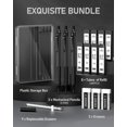 thumbnail image 4 of czcpp-0.7mm Mechanical Pencil Set with Case, 3PCS Metal Artist Lead Pencil with 8 Tubes (480PCS) HB Lead Refills, 3 Erasers, 9 Eraser Refills For Engineer Art Writing Drawing Drafting, Black, 4 of 4