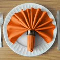 thumbnail image 2 of Tablelinensforless Juego De 12 Servilletas De Tela De Poliéster De 17 "X 17" (Naranja Calabaza) | Fácil Cuidado Acabado Sin Necesidad De Planchado Retención Superior Del Color Lavable A Máquina, 2 of 5