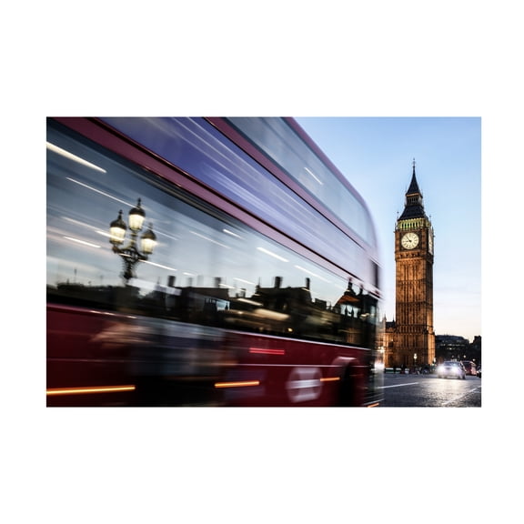 Canvas Wall Art - Mustafa Karaaslan 'Big Ben' Wall Art for Living Room, Bedroom, or Office D?cor by Trademark Fine Art - 19 x 12 Inches