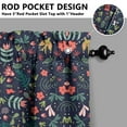 thumbnail image 5 of Bohemian Country Curtains 24 Inch - 3 Panel Floral Rustic Set with Vintage Botanicals, Rod Pocket for Farmhouse Kitchen, 5 of 6
