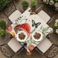 thumbnail image 6 of Mushrooms Table Cloth Waterproof Tablecloths, Butterfly Botanical Country Plants Beige Tablecloth Dining Table Cover for Kitchen Party Tabletop Outdoor, Square Tablecloth 60x60 Inch, 6 of 8