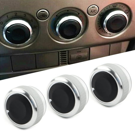 

ZS 3Pcs/Set Silver Auto Air Conditioner Switch Knob Button Cover For Ford Focus MK2 MK3 04-08 / Mondeo 07-14 / C-Max S-max 06-15