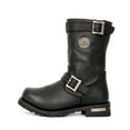 thumbnail image 5 of Hot Leathers BTM1005 Men's Black 10-inch Tall Round Toe Engineer Leather Boots with Lug Sole 14, 5 of 10