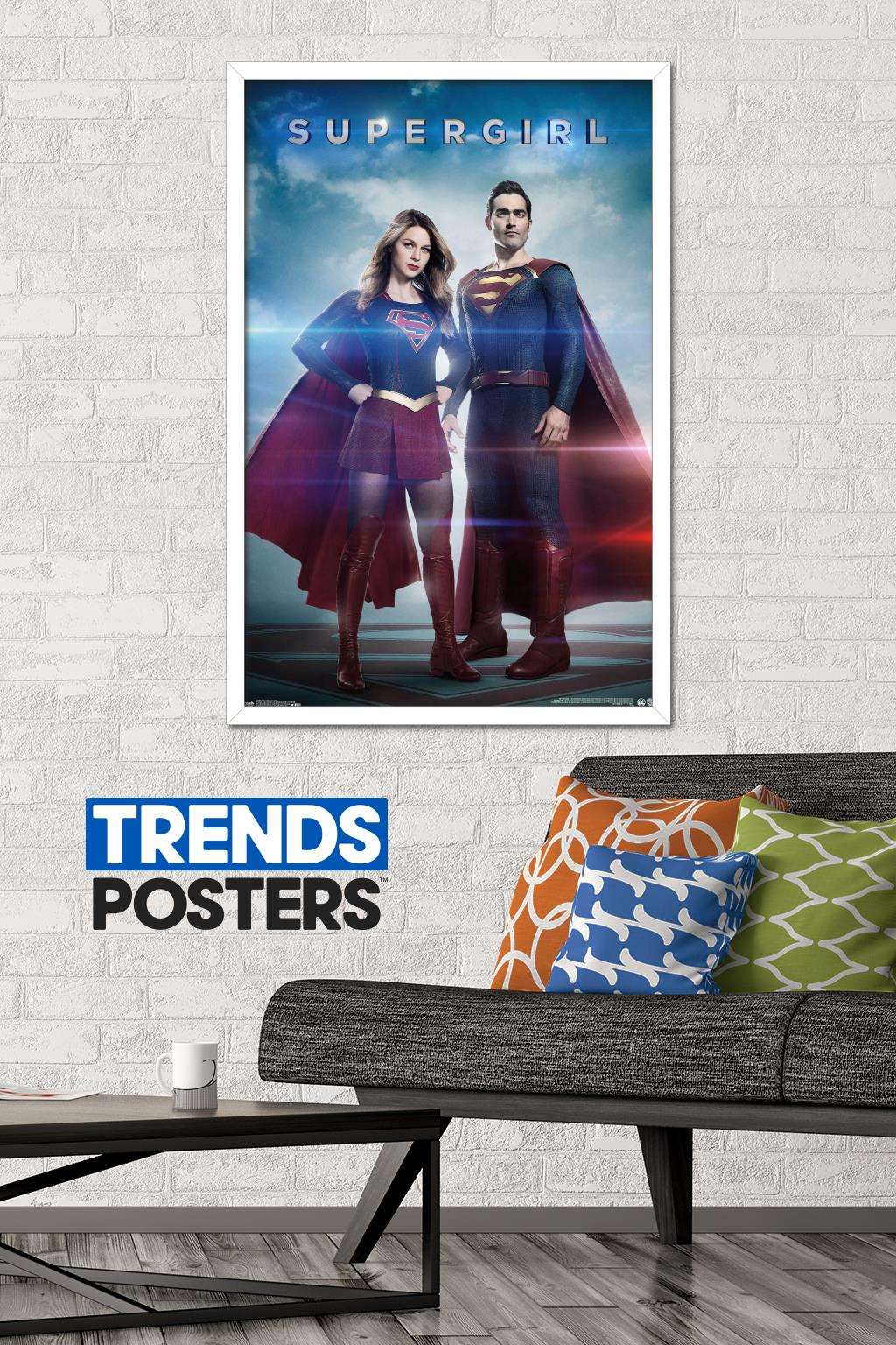 DC Comics TV - Supergirl - Cousins Wall Poster, 22.375" x 34", Framed