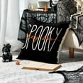 thumbnail image 5 of Sm:)e Black Boo Spooky Ghost Pumpkin Halloween Pillow Covers 18x18 Inch Set of 2, Cushion Covers for Sofa Home Decor, 5 of 8