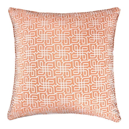 Homey Cozy Diana 20 Square Jacquard Fabric Decorative Throw Pillow in Orange Homey Cozy Diana 20 Square Jacquard Fabric Decorative Throw Pillow in Orange