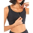 thumbnail image 3 of Womens Front Zip High Impact Sports Bra, Full Adjustable Straps Buttery Soft Workout Marathon Tops, 3 of 7