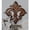 Brown Carved Floral Fleur De Lis Diamond 24" x 1" x 24", variant on DecMode Brown Wooden Carved Fleur De Lis Wall Decor