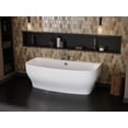 thumbnail image 4 of ANZZI Bank 65" Flat Bottom Freestanding Soaking Tub with Nite Faucet, White, 4 of 10