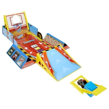 Little Tikes My First Cars Crazy Fast 4-in-1 Dunk’n, Stunt’n, Game’n Set with one Exclusive Pullback Toy Car Vehicle, Goes up to 50ft!