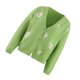 thumbnail image 2 of Sonducket Pelusas Suéter de mujer Patrón de flores de invierno Estampado de manga larga Cuello en V Transpirable Lavable Casual Elegante Suéteres para Prendas para la parte del cuerpo Verde SG Sonducket AP012615-14, 2 of 6